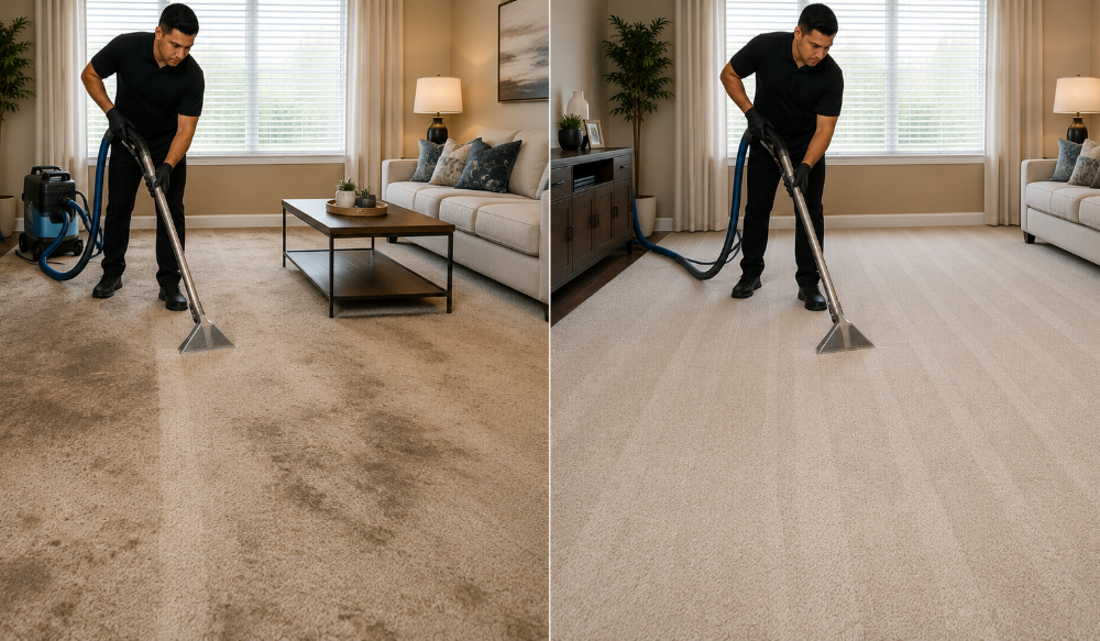 Carpet Cleaning Before and After
