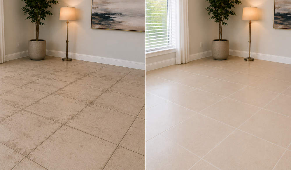 Tile and Grout Cleaning Before and After